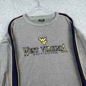 Vintage West Virginia Mountaineers Sweatshirt Mens XL Gray Crewneck Sweater WVU